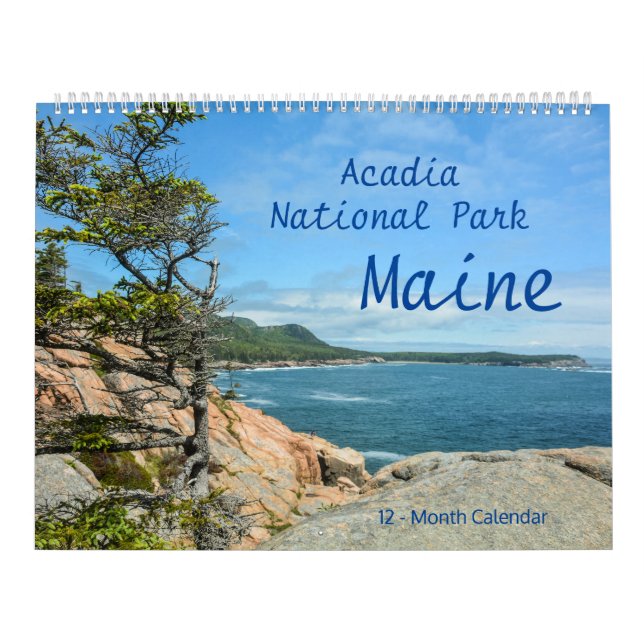Parc national Acadia Maine Calendrier de 12 mois (Protection)