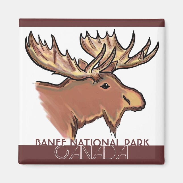 Parc national Banff Aimant d'orignal brun du Canad (Devant)
