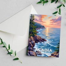 Parc national d'Acadia | Carte de voyage de peintu