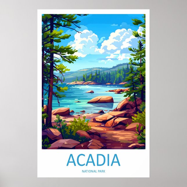 Parc national d'Acadia Impression de voyage Art mu (Devant)