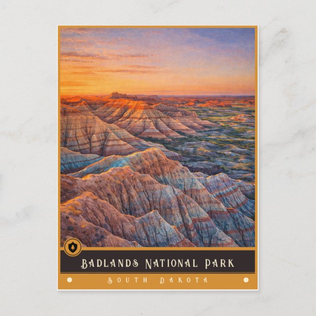 Parc national de Badlands | Carte postale ancienne (Devant)