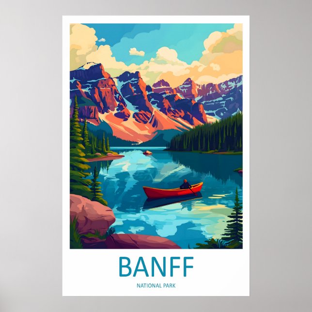 Parc national de Banff Impression de voyage Art mu (Devant)
