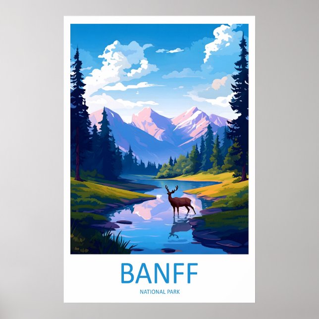 Parc national de Banff Impression de voyage Art mu (Devant)