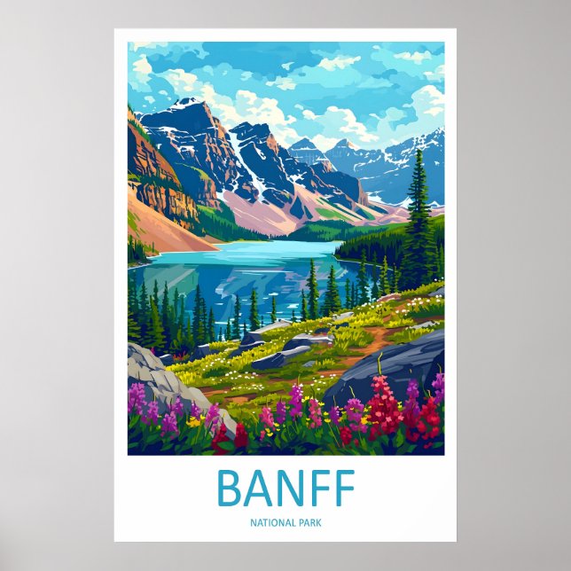 Parc national de Banff Impression de voyage Art mu (Devant)