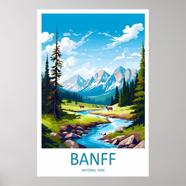 Parc national de Banff Impression de voyage Art mu (Devant)