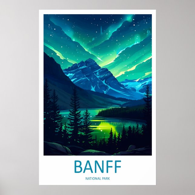 Parc national de Banff Impression de voyage Art mu (Devant)