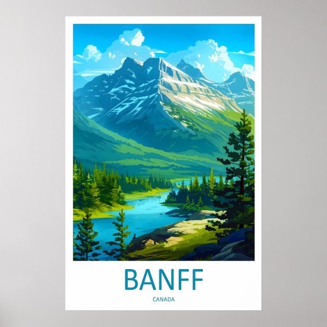 Parc national de Banff Impression de voyage Art mu (Devant)