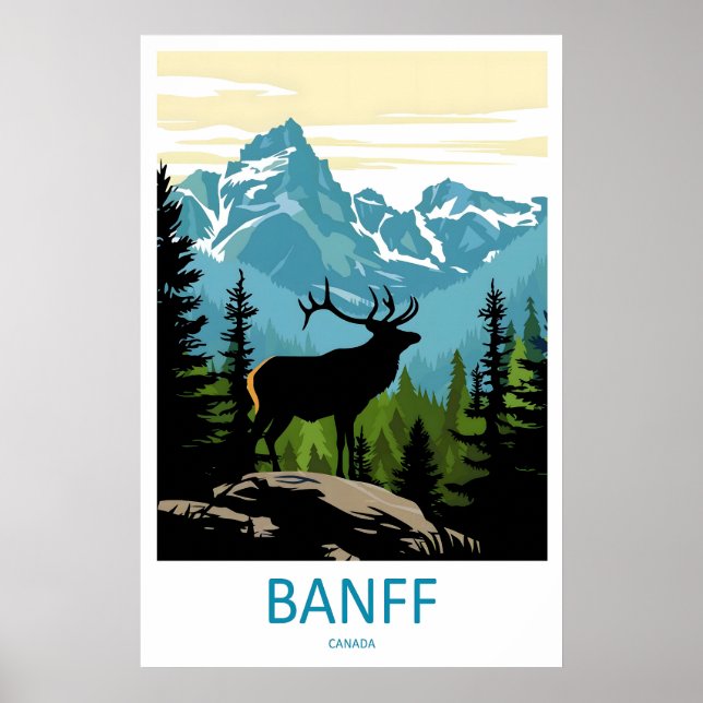 Parc national de Banff Impression de voyage Art mu (Devant)