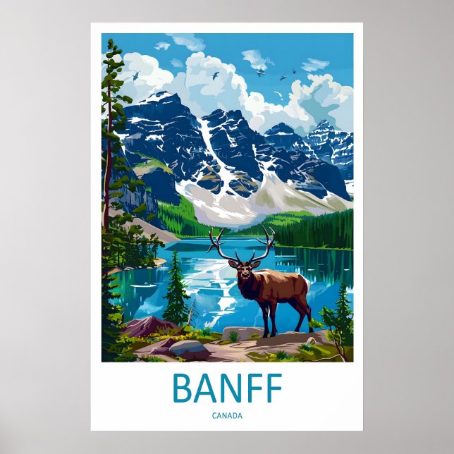 Parc national de Banff Impression de voyage Art mu (Devant)