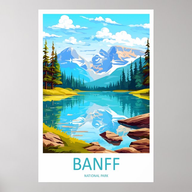 Parc national de Banff Impression de voyage Art mu (Devant)