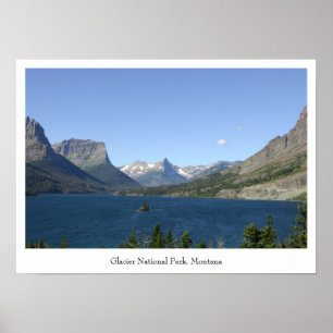 Parc national de glacier - affiche de vue de lac