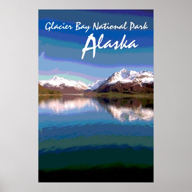 Parc national de Glacier Bay Alaska affiche pittor (Devant)