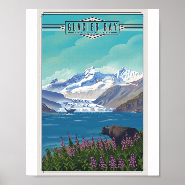 Parc national de Glacier Bay Litho Poster (Devant)