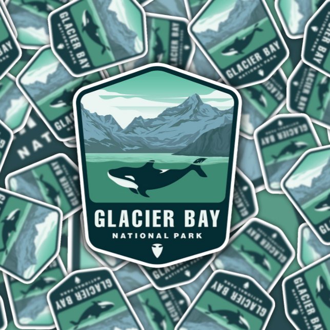 Parc national de Glacier Bay | Sticker Die-Cut (Créateur téléchargé)