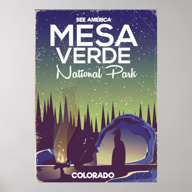 Parc national de Mesa Verde poster de voyage (Devant)
