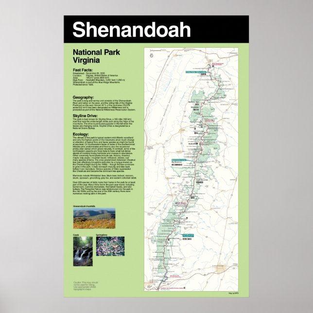 Parc national de Shenandoah Grande affiche (Devant)