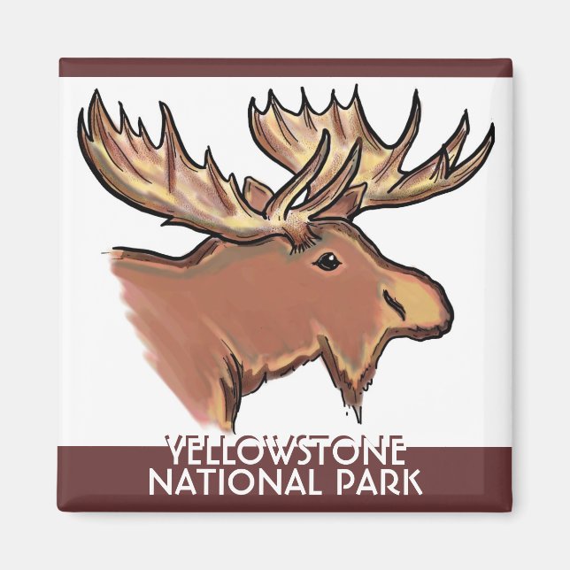 Parc national de Yellowstone Aimant d'orignal du W (Devant)