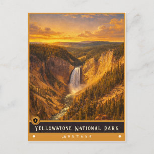Parc national de Yellowstone   Carte postale du Mo