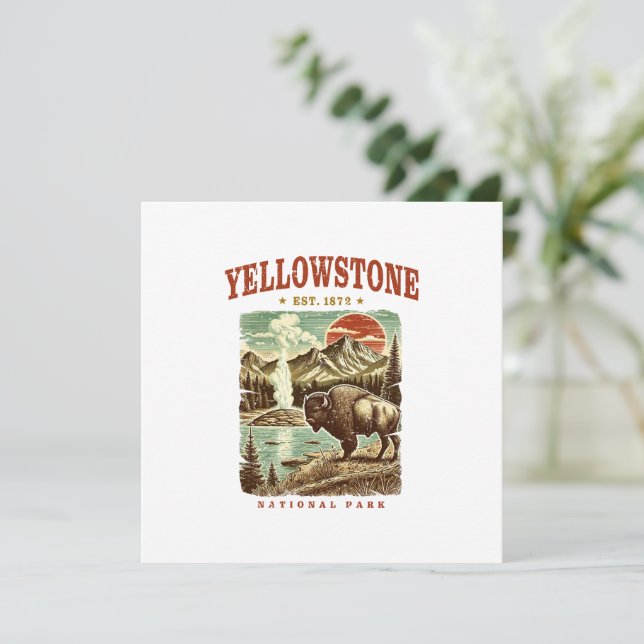 Parc national de Yellowstone - Montagne et bison (Debout devant)