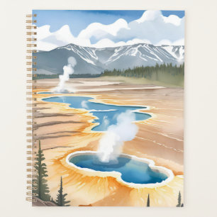 Parc national de Yellowstone Paysage Aquarelle