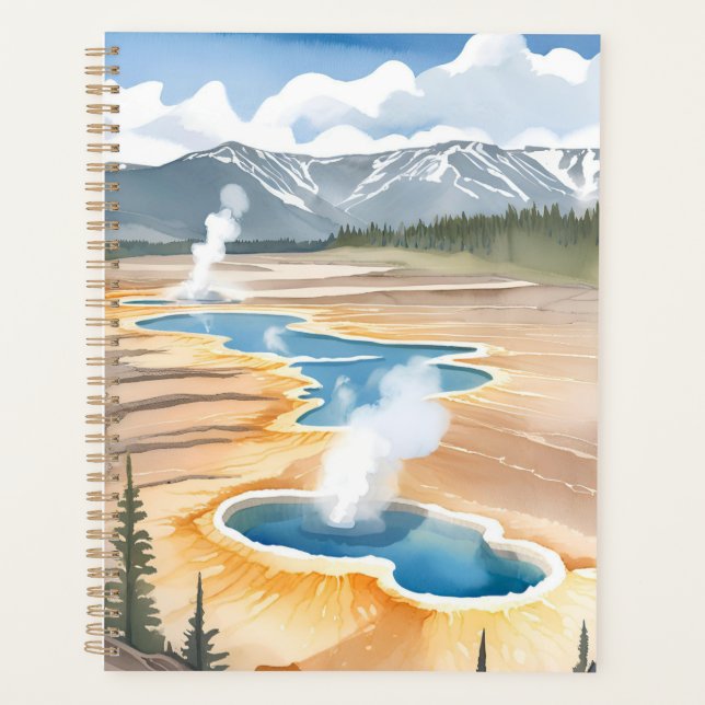 Parc national de Yellowstone | Paysage Aquarelle (Devant)