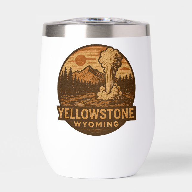Parc national de Yellowstone Vin stemless Tumbler (Avant)