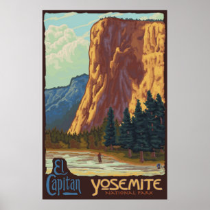 Parc national de Yosemite, CA - Poster El Capitan