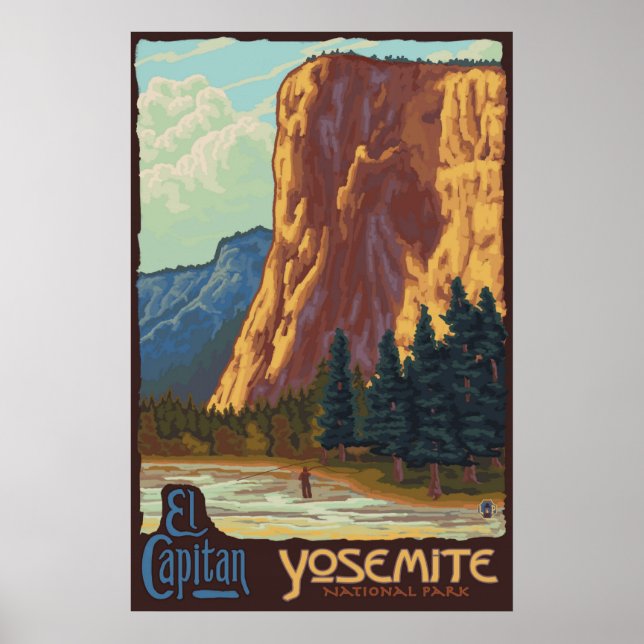 Parc national de Yosemite, CA - Poster El Capitan (Devant)