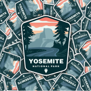 Parc national de Yosemite   Sticker Die-Cut