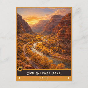 Parc national de Zion   Utah Carte postale ancienn