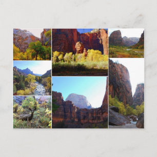 Parc national de Zion, Utah, Carte postale Collage