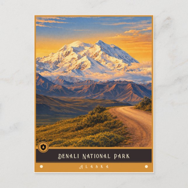 Parc national Denali | Carte postale ancienne d'Al (Devant)