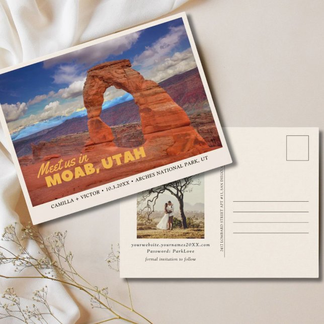 Parc national des Arches Enregistrer la date Carte (Arches National Park Save the Date Postcard)