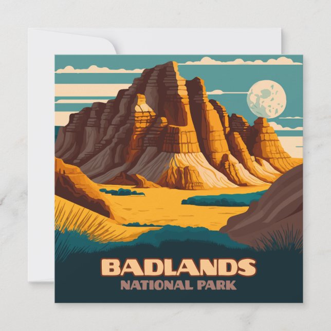Parc national des Badlands Rétro (Devant)