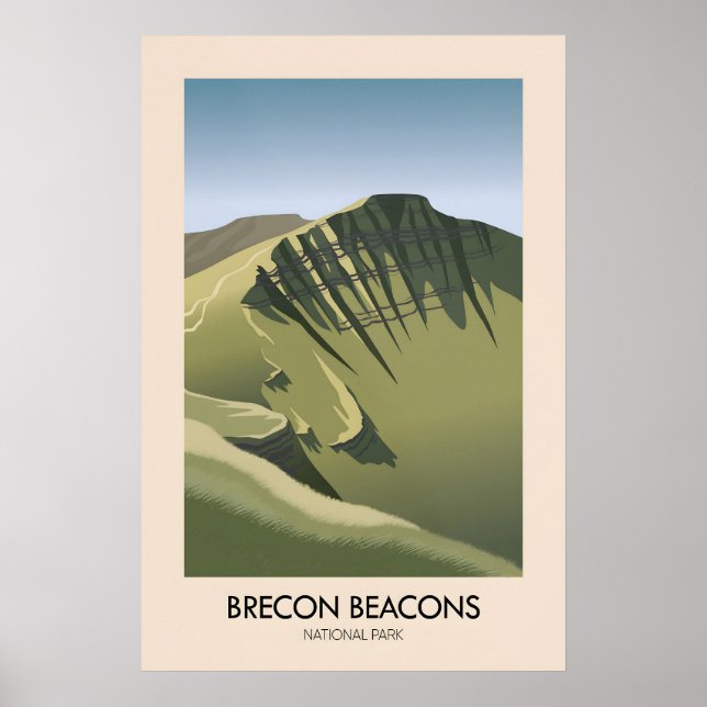 Parc national des Brecon Beacons Affiche de voyage (Devant)
