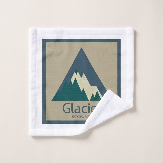 Parc national des Glaciers Rustique (Gant de toilette)