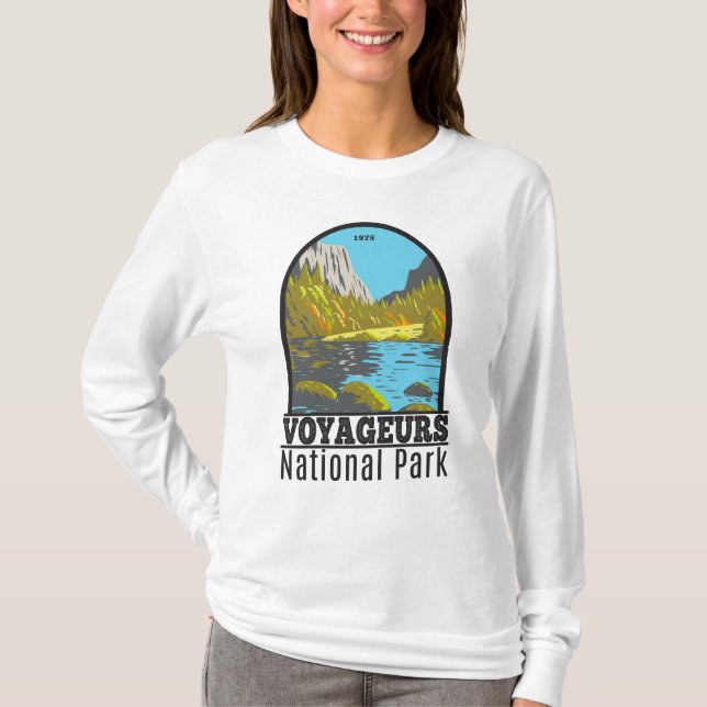 Parc national des Voyageurs Minnesota T-Shirt Vint (Devant)