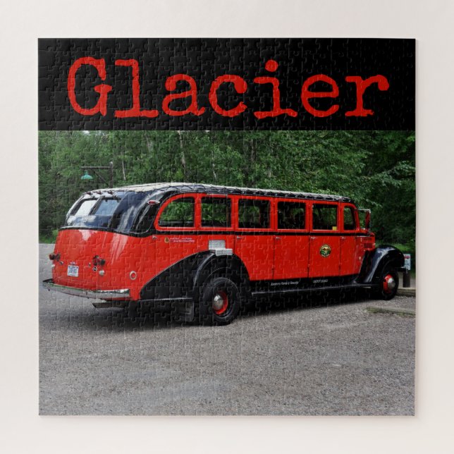 Parc national du Glacier Puzzle Red Bus (Vertical)