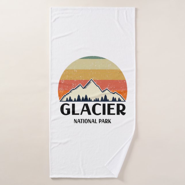 Parc national du Glacier vintage (Serviette de bain)