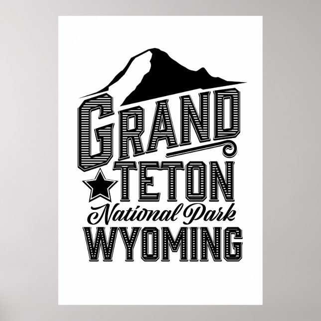 Parc national du Grand Teton, Wyoming Poster vinta (Devant)