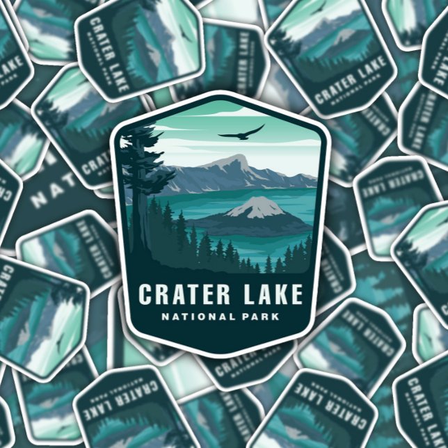 Parc national du lac Crater Oregon | Sticker Die-C (Créateur téléchargé)