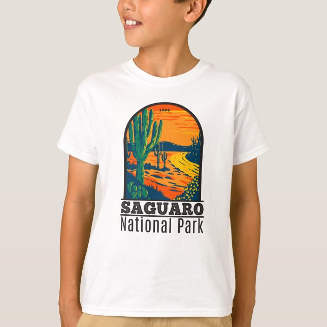 Parc national du Saguaro Arizona T-Shirt Vintage (Devant)