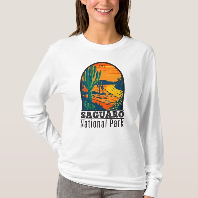 Parc national du Saguaro Arizona T-Shirt Vintage (Devant)