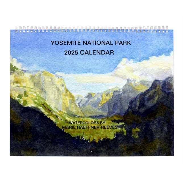 PARC NATIONAL DU YOSEMITE 2025 CALENDRIER DE COULE (Protection)