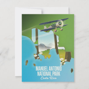 Parc national Manuel Antonio, carte du Costa Rica.