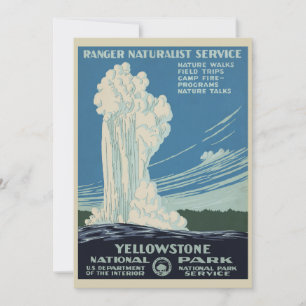 Parc national vintage Yellowstone Vieux fidèles