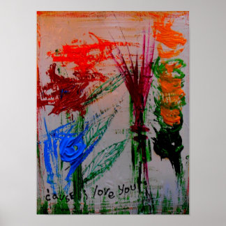 "Parce que je t'aime" affiches abstraites