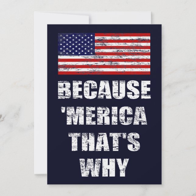 Parce que 'MERICA c'est pourquoi les Invitations d (Devant)