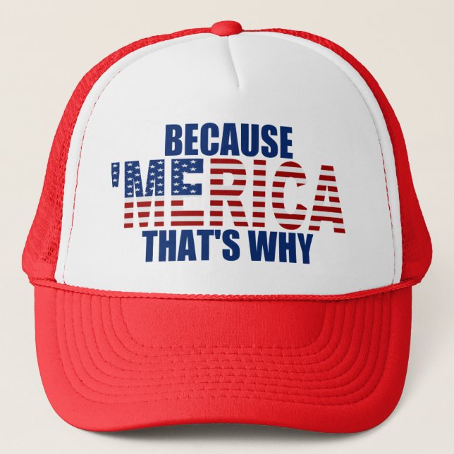 PARCE QUE 'MERICA QUI EST POURQUOI casquette de (Devant)