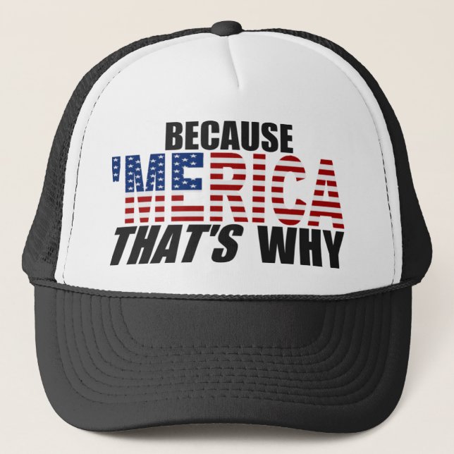 PARCE QUE 'MERICA QUI EST POURQUOI casquette de (Devant)